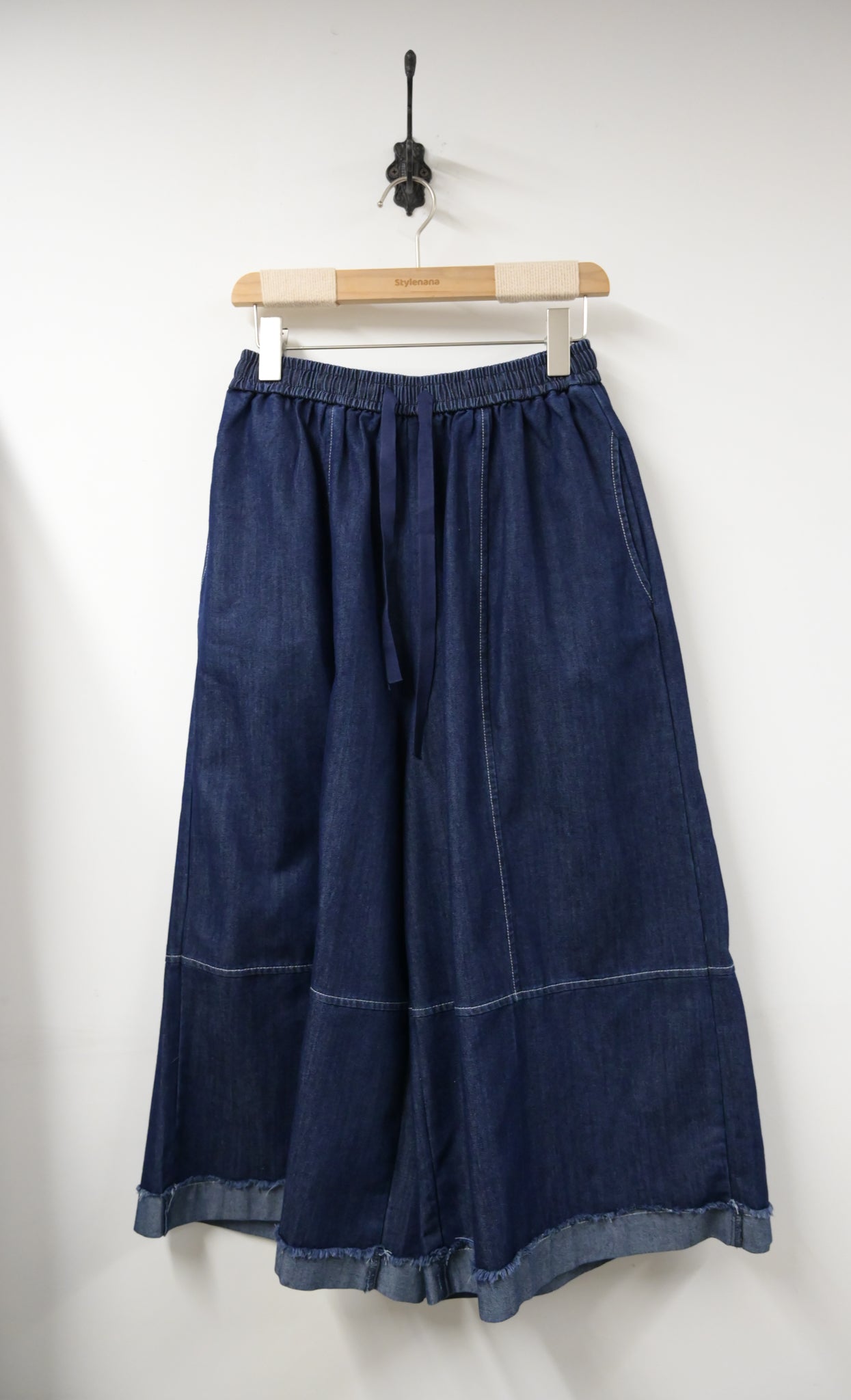 夏季・寬鬆抽繩薄牛仔褲 1色入 1S60316