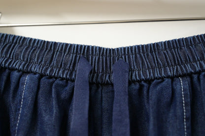 夏季・寬鬆抽繩薄牛仔褲 1色入 1S60316