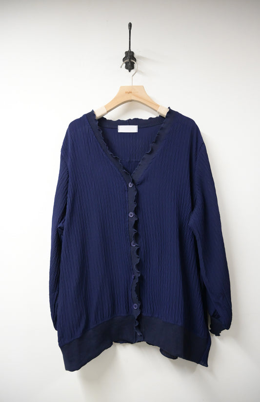 春裝免熨皺皺布木耳邊薄外套 2色入S70117