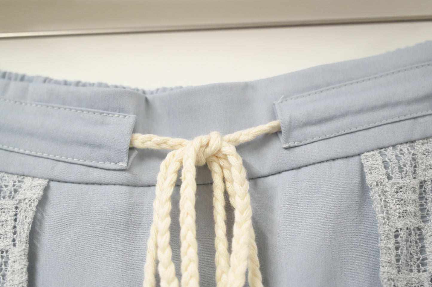 春夏・綁繩透視方格滑料裙 2色入 1S20224