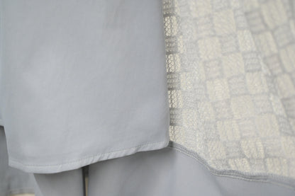 春夏・綁繩透視方格滑料裙 2色入 1S20224