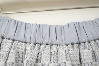 春夏・綁繩透視方格滑料裙 2色入 1S20224