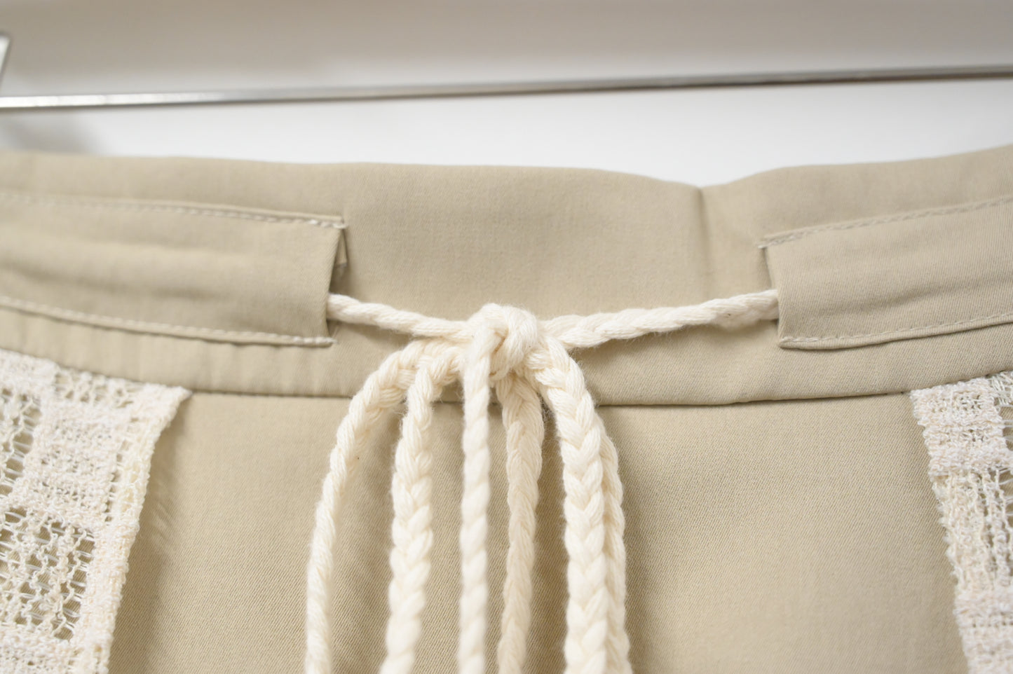 春夏・綁繩透視方格滑料裙 2色入 1S20224