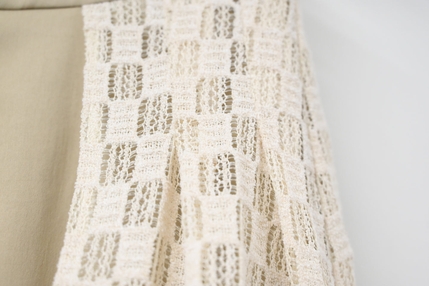 春夏・綁繩透視方格滑料裙 2色入 1S20224