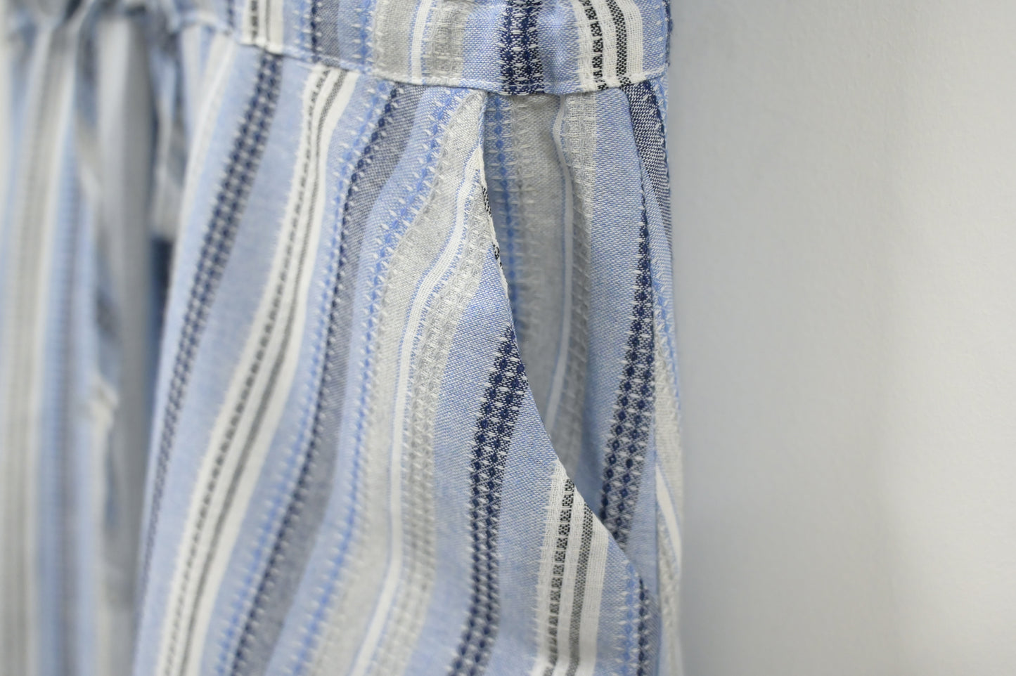 夏季・通花拼免熨棉麻料連身裙 2色入 1S20322