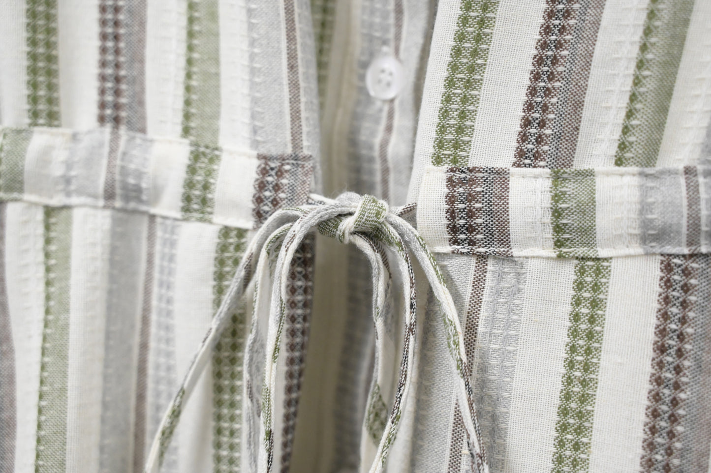 夏季・通花拼免熨棉麻料連身裙 2色入 1S20322