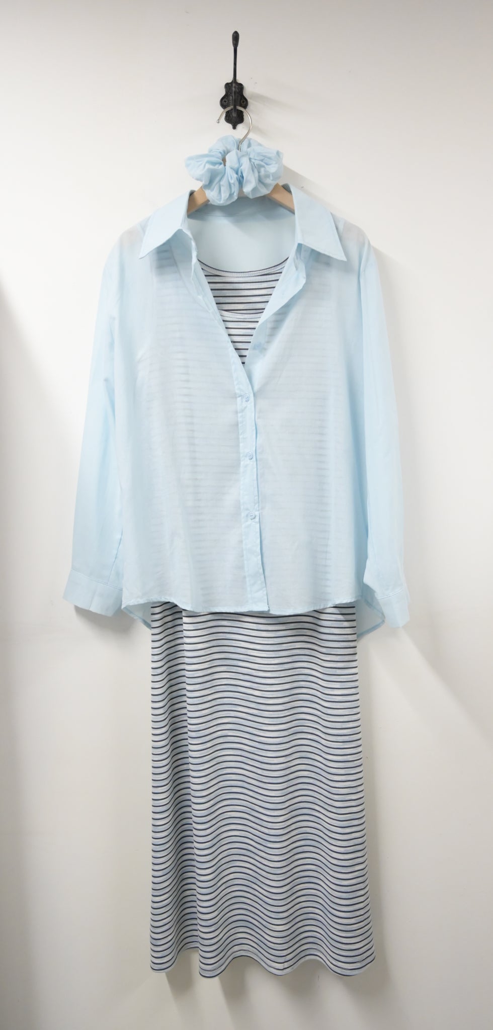 夏季・超彈背心長裙配防曬恤衫SET 2色入 1S60323