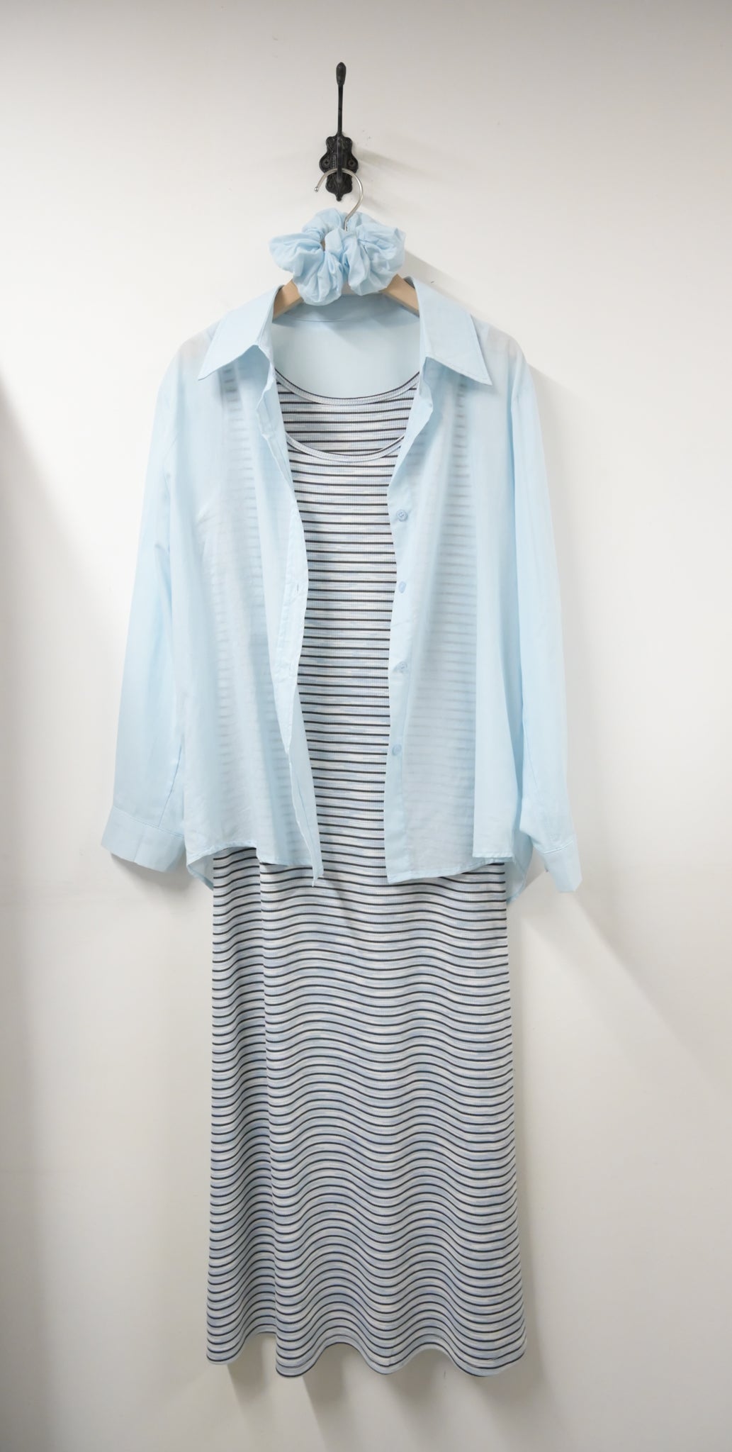 夏季・超彈背心長裙配防曬恤衫SET 2色入 1S60323