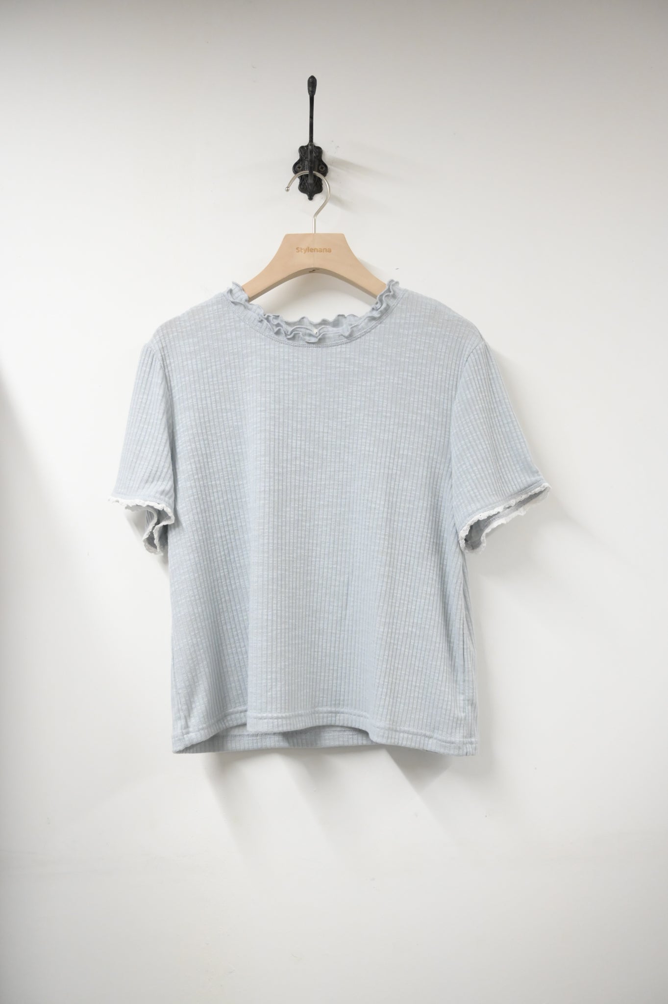 夏季・綑邊木耳領Tee 4色入 1S50333