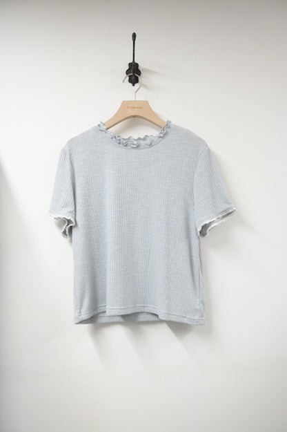 夏季・綑邊木耳領Tee 4色入 1S50333