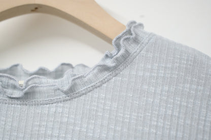 夏季・綑邊木耳領Tee 4色入 1S50333