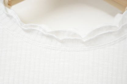 夏季・綑邊木耳領Tee 4色入 1S50333