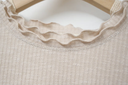 夏季・綑邊木耳領Tee 4色入 1S50333