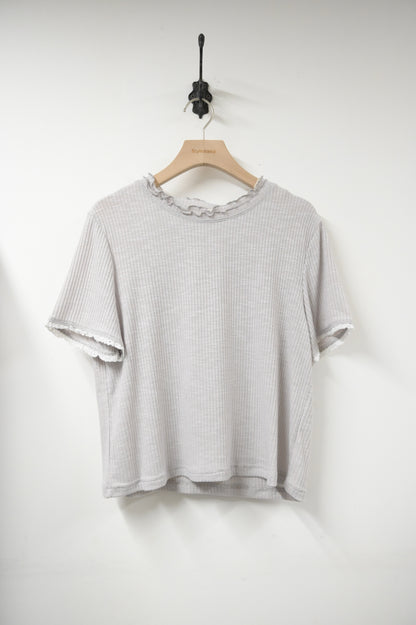 夏季・綑邊木耳領Tee 4色入 1S50333