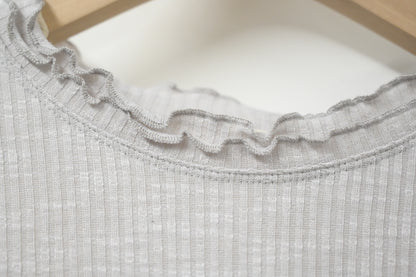 夏季・綑邊木耳領Tee 4色入 1S50333