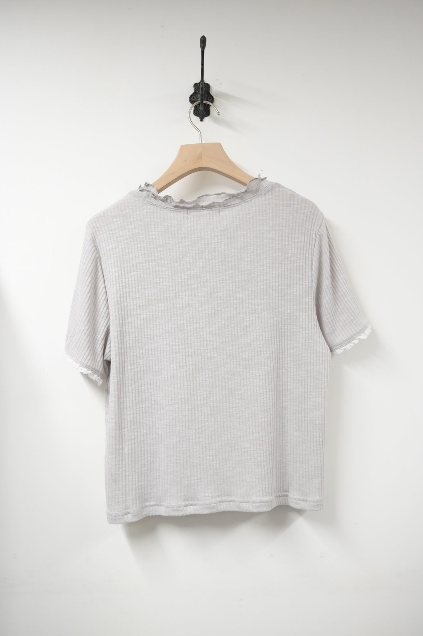 夏季・綑邊木耳領Tee 4色入 1S50333