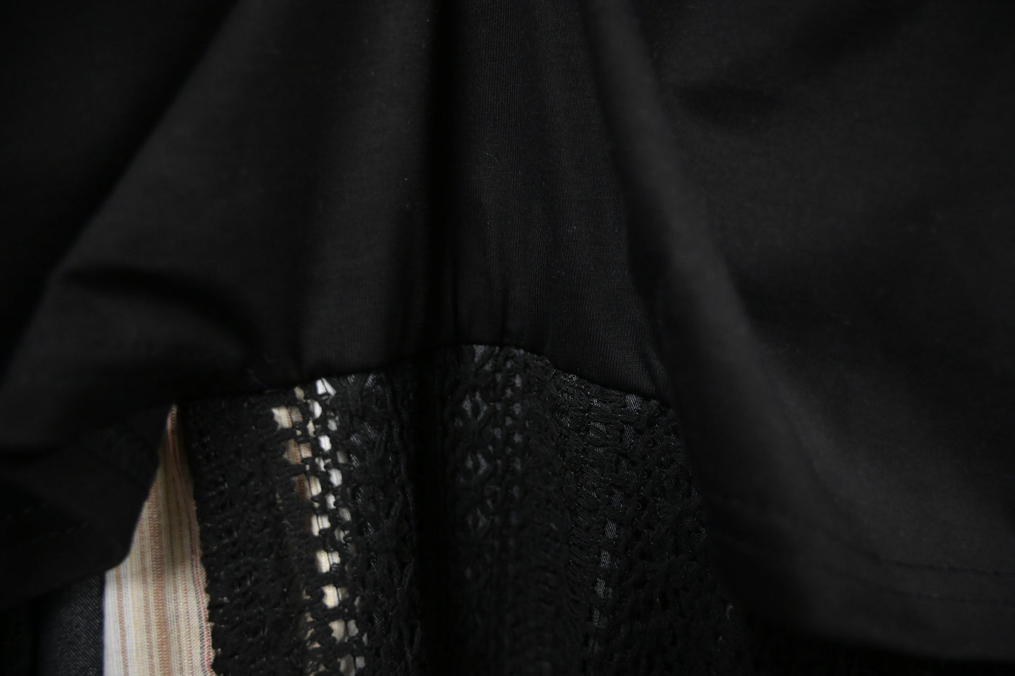 夏季・假兩件網面層次連身裙 2色入 1S60336