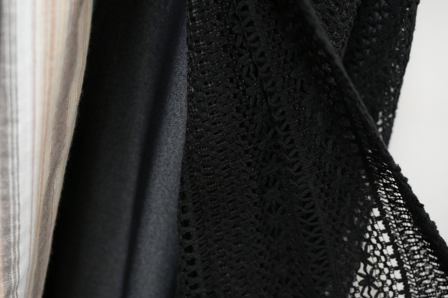 夏季・假兩件網面層次連身裙 2色入 1S60336