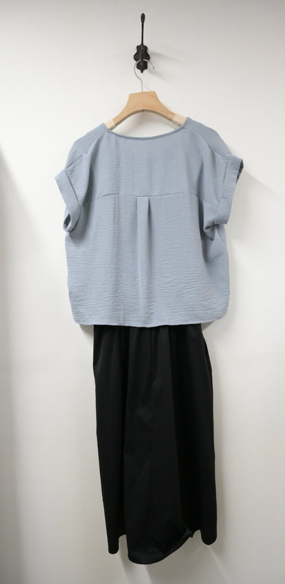 夏季・明線假兩件連身裙 2色入 1S60331