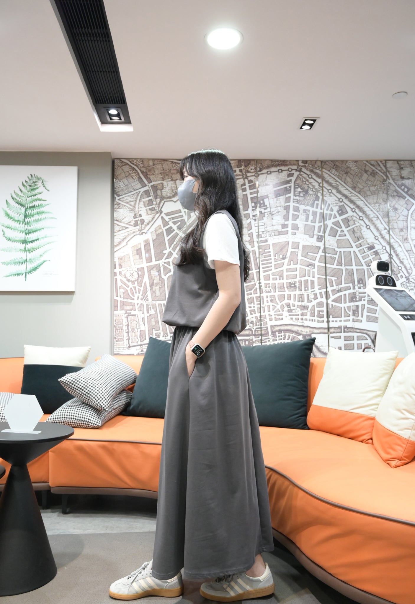 夏季・泡泡假兩件配半身裙套裝 1S60340