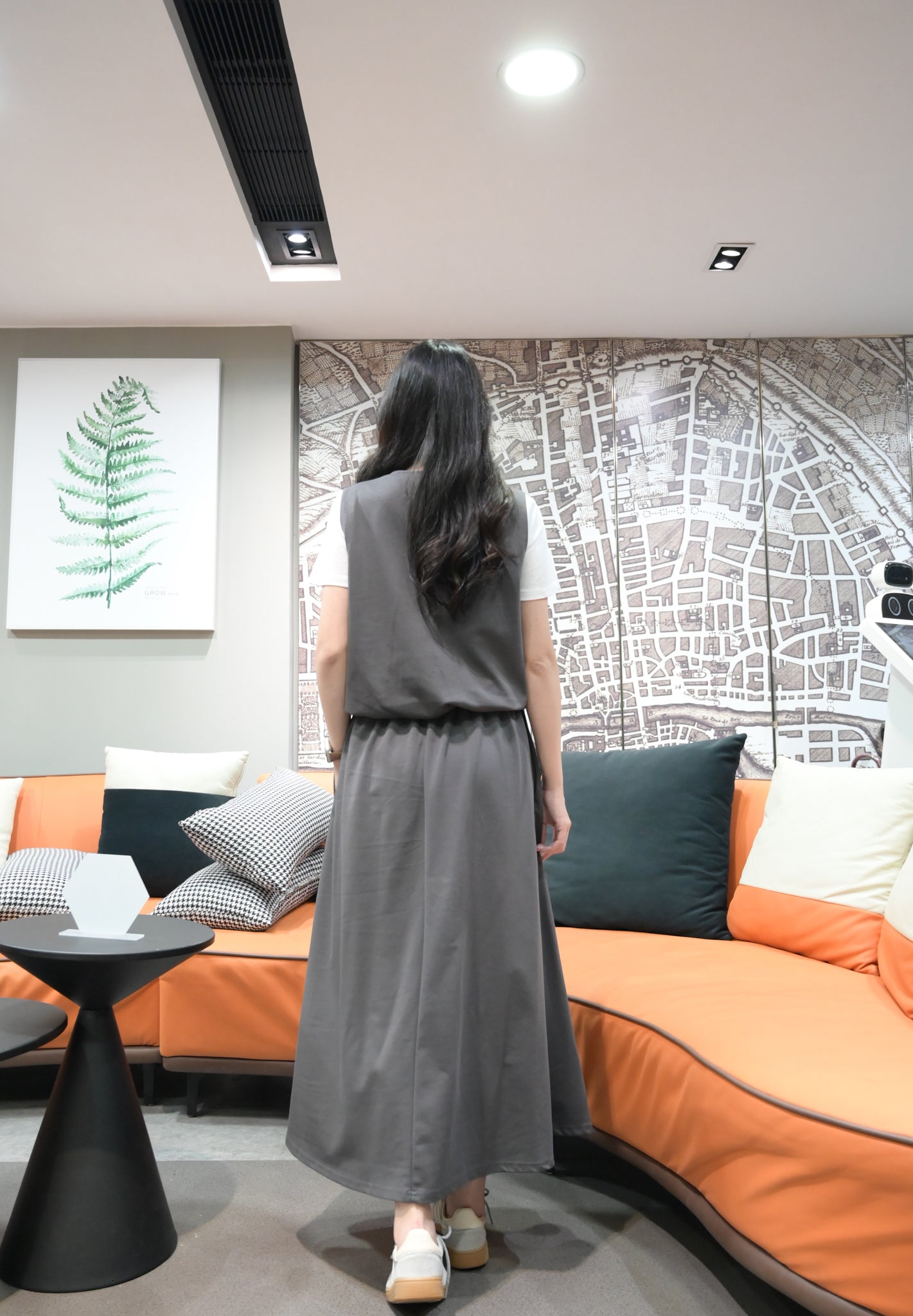 夏季・泡泡假兩件配半身裙套裝 1S60340