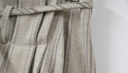 夏季・暗條紋褶邊九分褲 2色入 1S20338