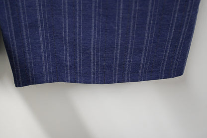 夏季・暗條紋褶邊九分褲 2色入 1S20338