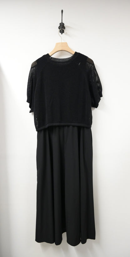 夏季・爽滑背心裙配線衫SET 2色入 1S60339