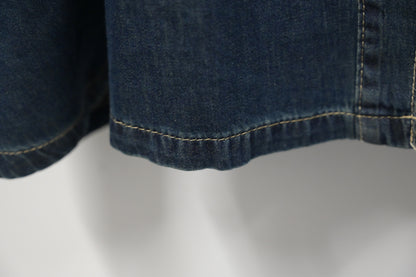 夏季・修腰反袖薄牛仔連身裙 2色入 1S60414