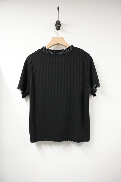 夏季・坑紋挺身Ruffles上衣 3色入 1S50428