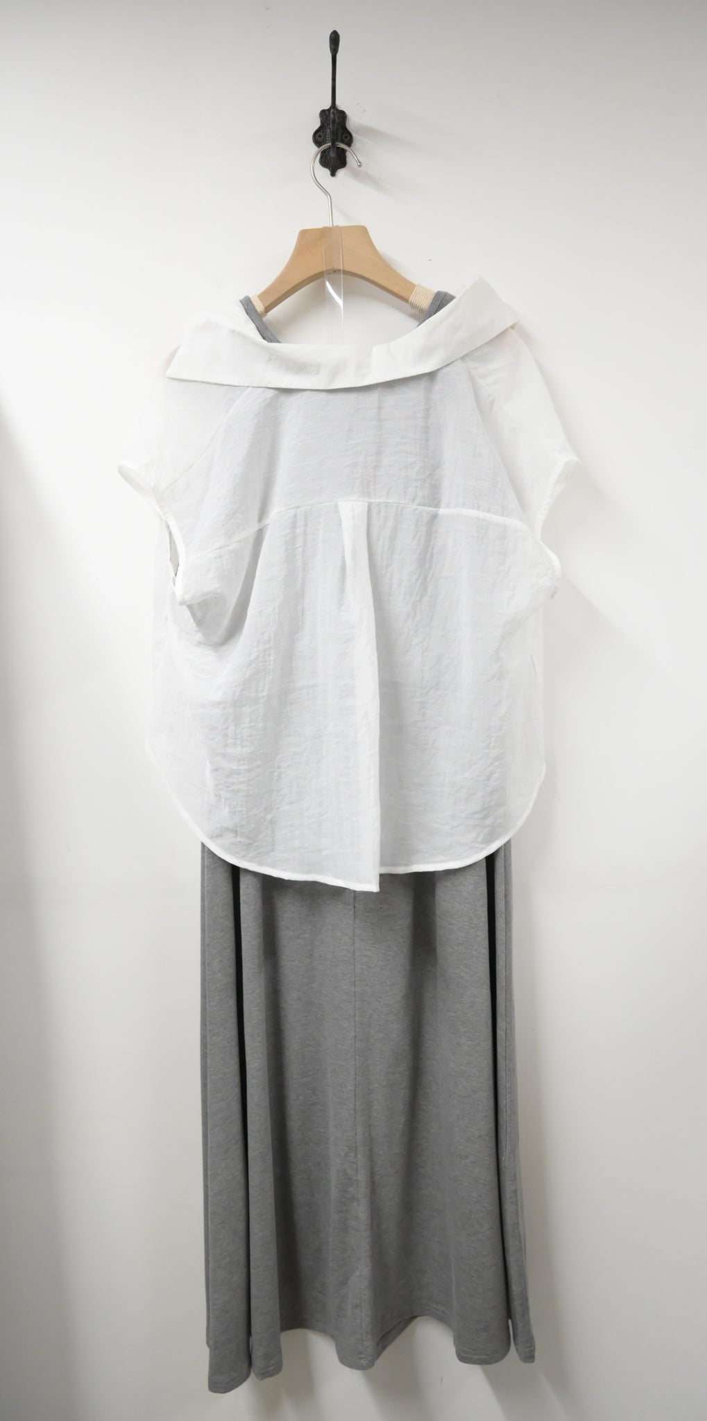 夏季・假兩件上衣配超彈性半身裙 2色入 1S60445