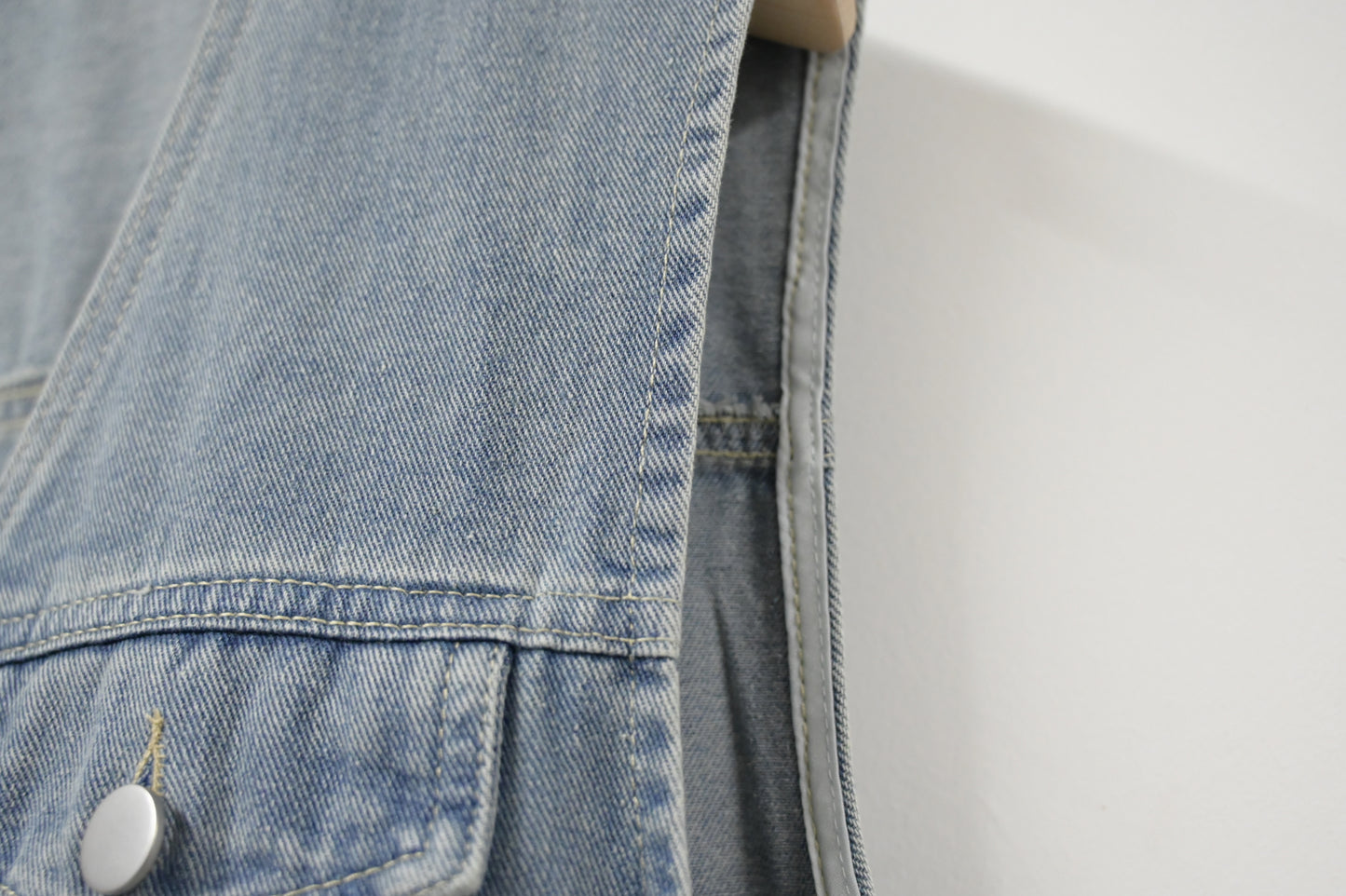 夏季・無袖明線牛仔跟Belt連身裙 2色入 1S60513