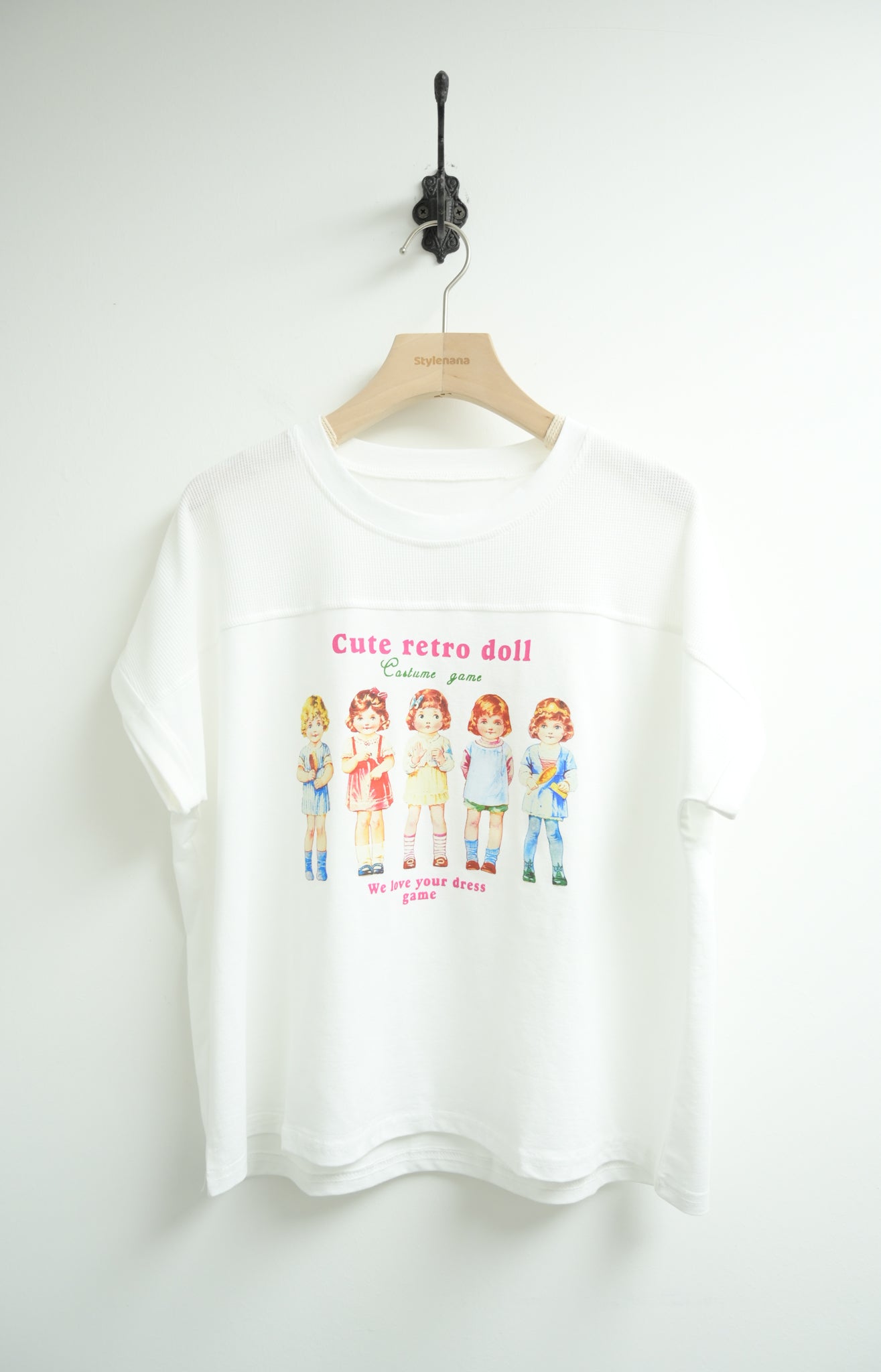 寬鬆Cute retro doll Tee 兩色入MY051204