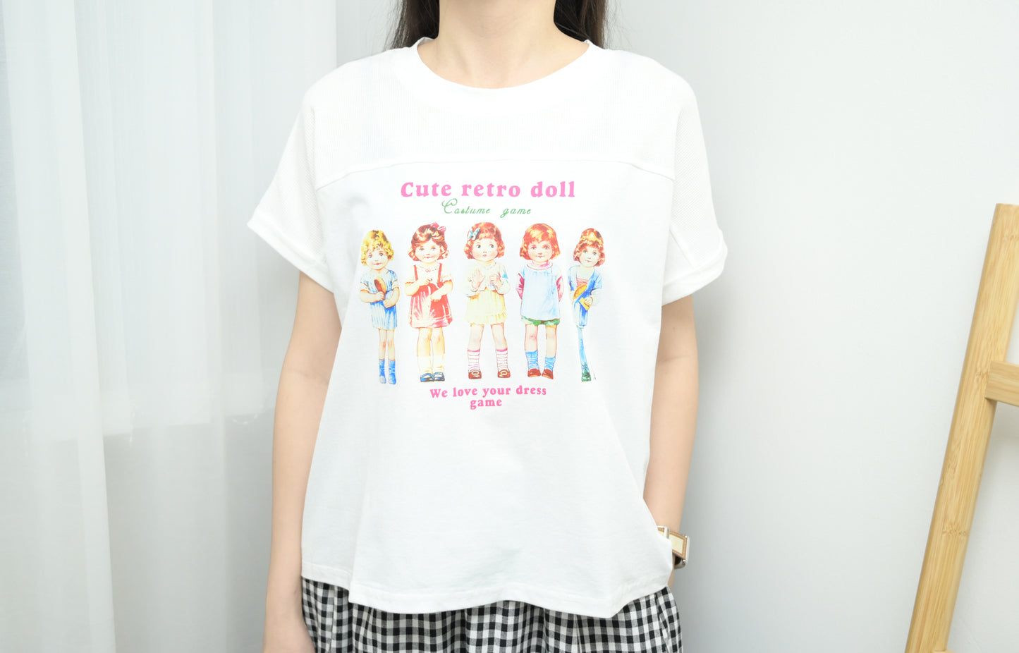 寬鬆Cute retro doll Tee 兩色入MY051204