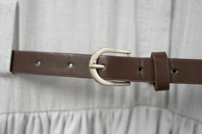 夏季．棉麻連身裙連belt 2色入 1S60529