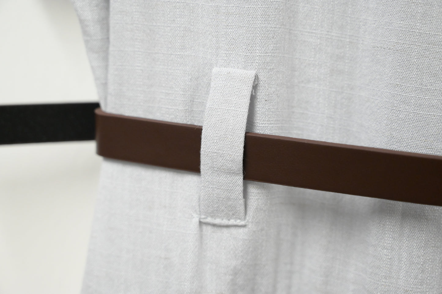 夏季．棉麻連身裙連belt 2色入 1S60529