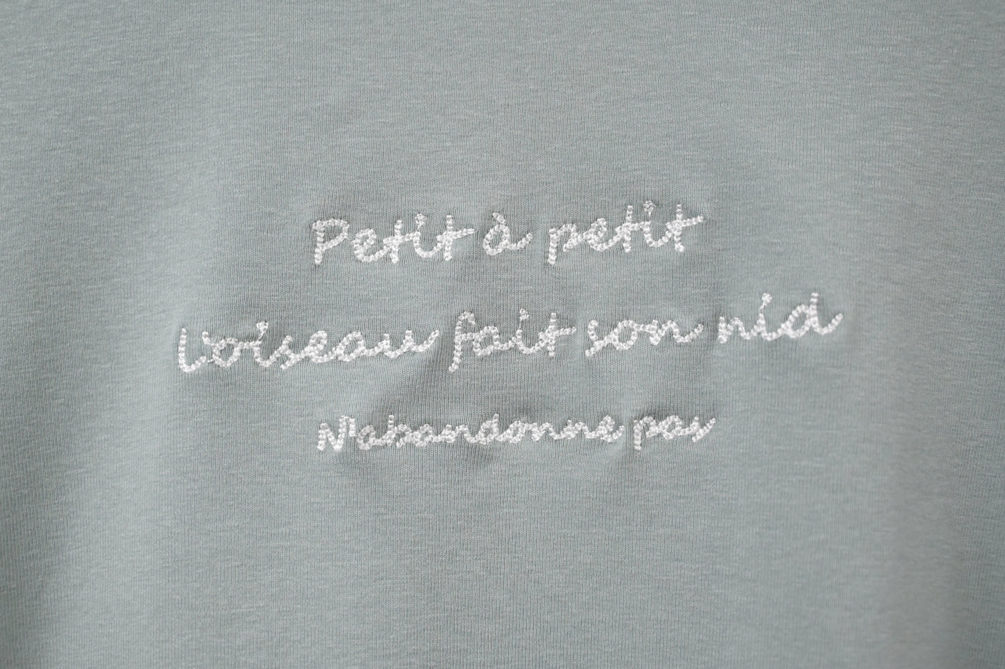 夏季・刺繡字純棉tee 2色入 1S50536