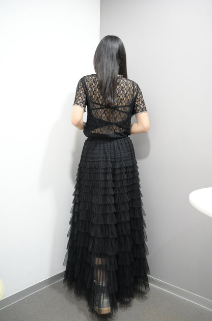 小性感透視蕾絲上衣 2色入 S10407