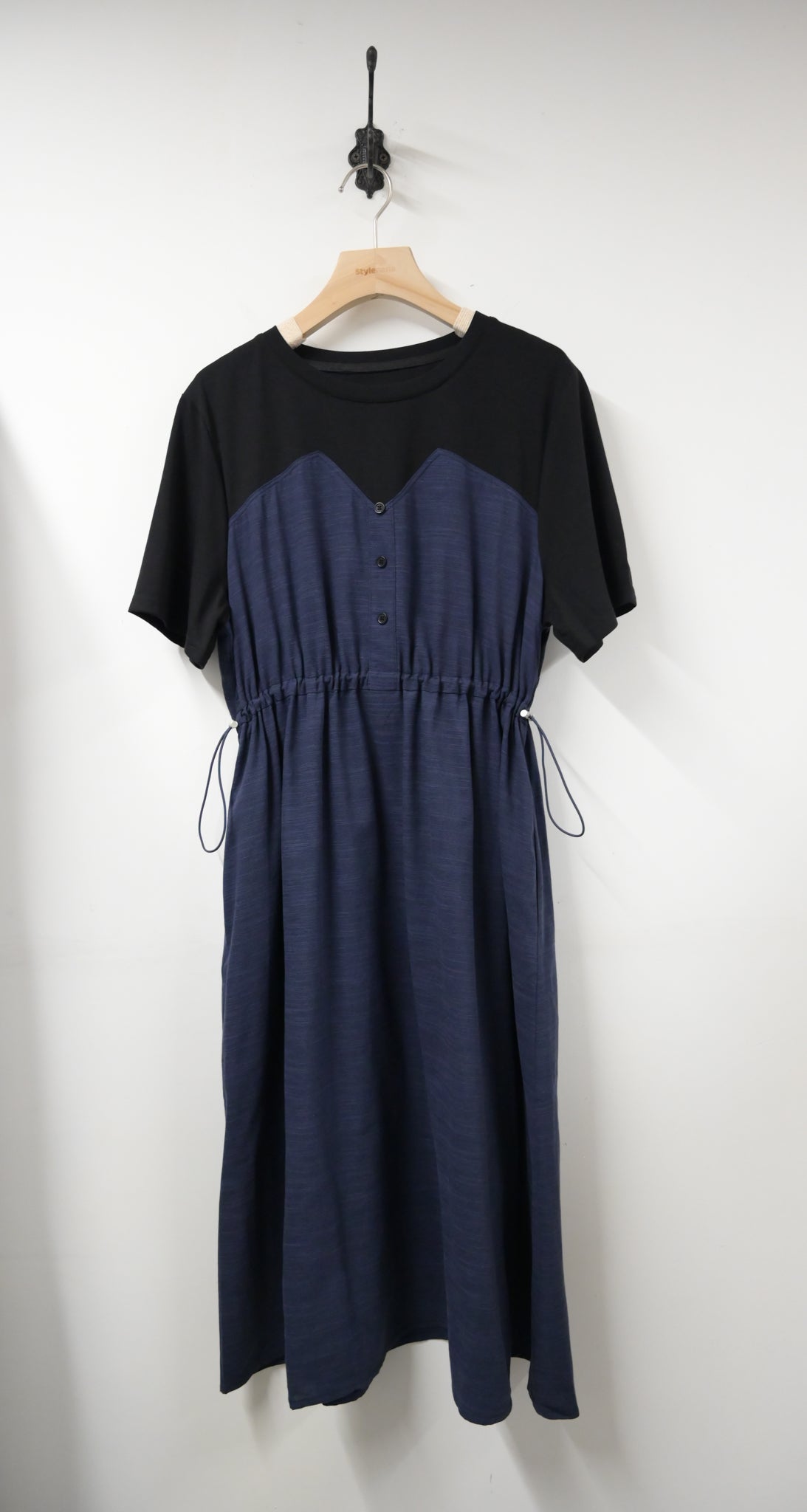夏季・假兩件束腰連身裙 2色入 1S60540