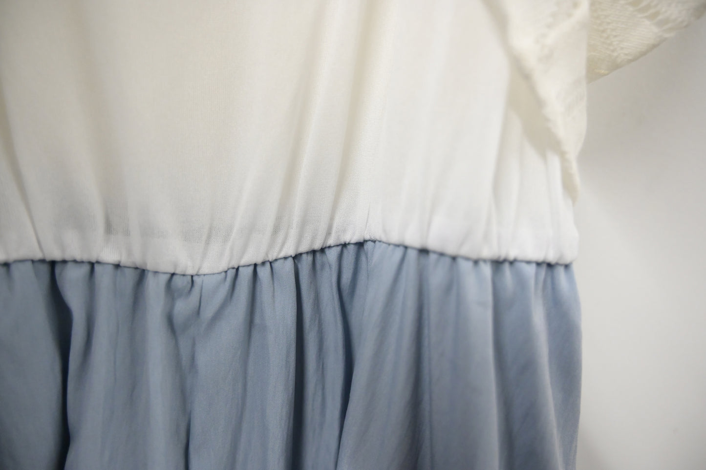 夏季・暗紋通花假兩件連身裙 1色入 1S20552