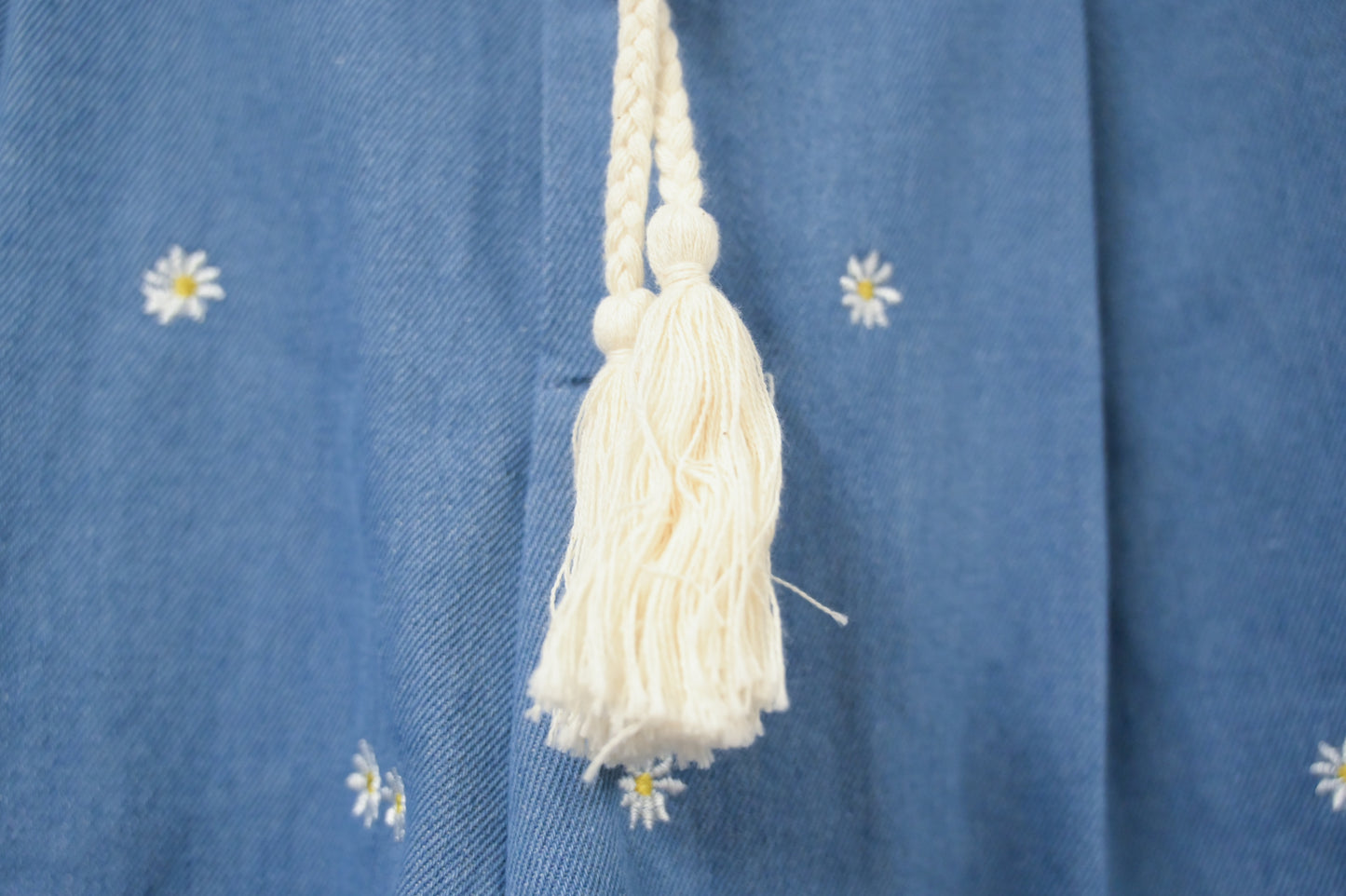 夏季・刺繡小雛菊牛仔短褲 1色入 1S20606