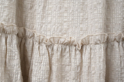 夏季・暗格仔拼綑邊半身裙 2色入 1S10609