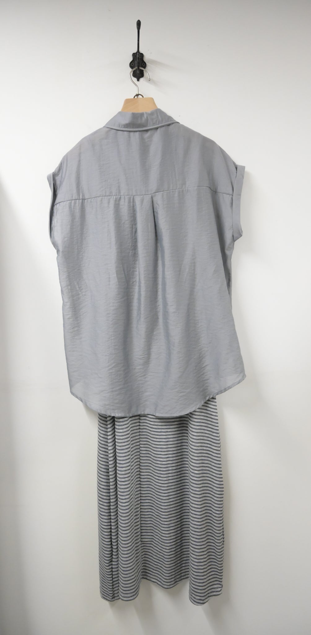 夏季・彈性長裙配反領恤衫SET 2色入 1S60614