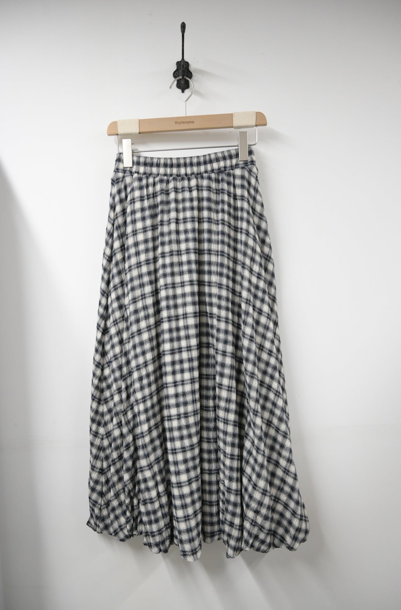 夏季・泡泡邊格仔半身裙 2色入 1S10629
