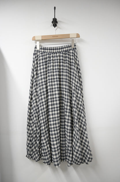 夏季・泡泡邊格仔半身裙 2色入 1S10629