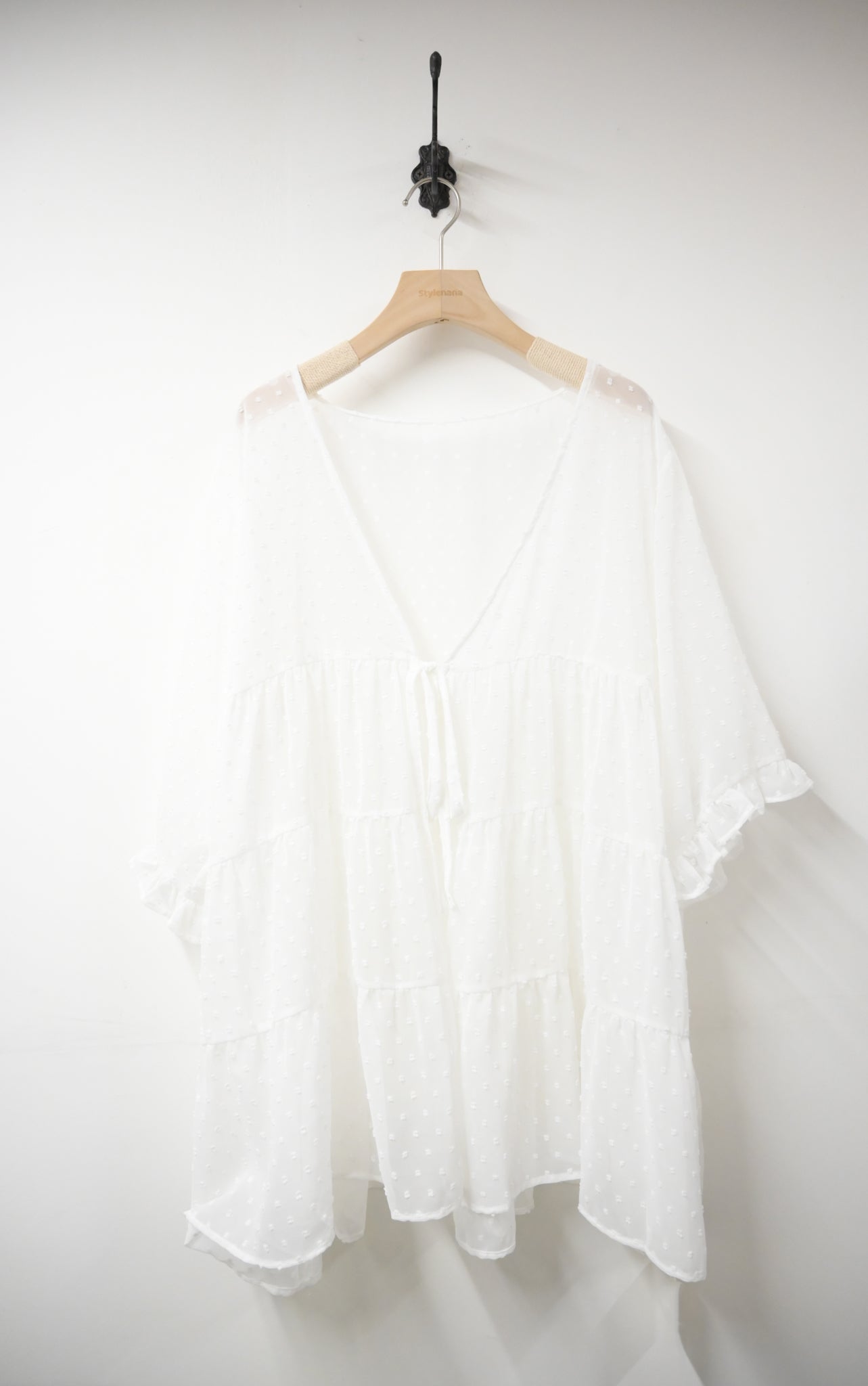 點點透視中袖外套 2色入 S10516