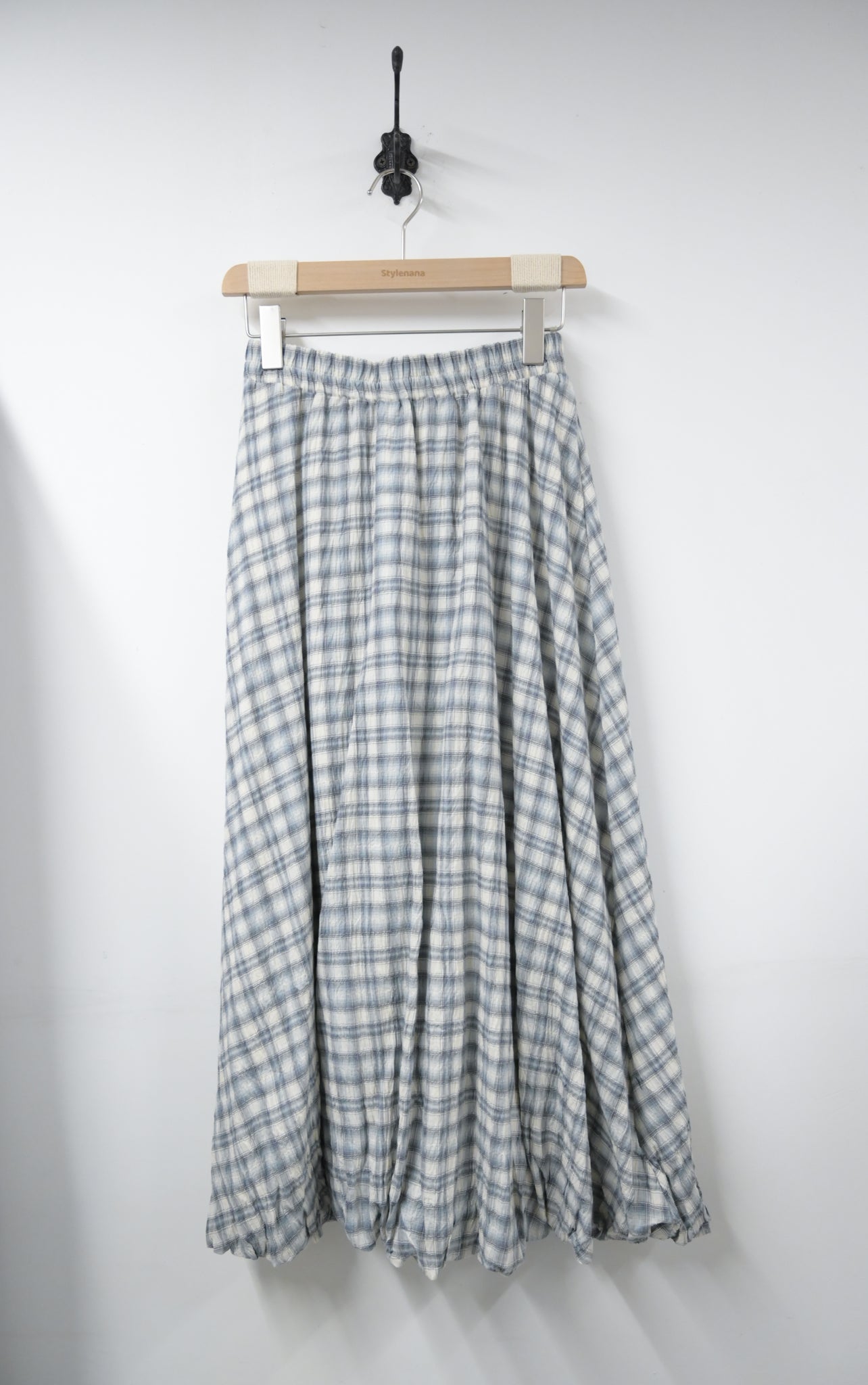 夏季・泡泡邊格仔半身裙 2色入 1S10629