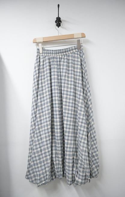 夏季・泡泡邊格仔半身裙 2色入 1S10629