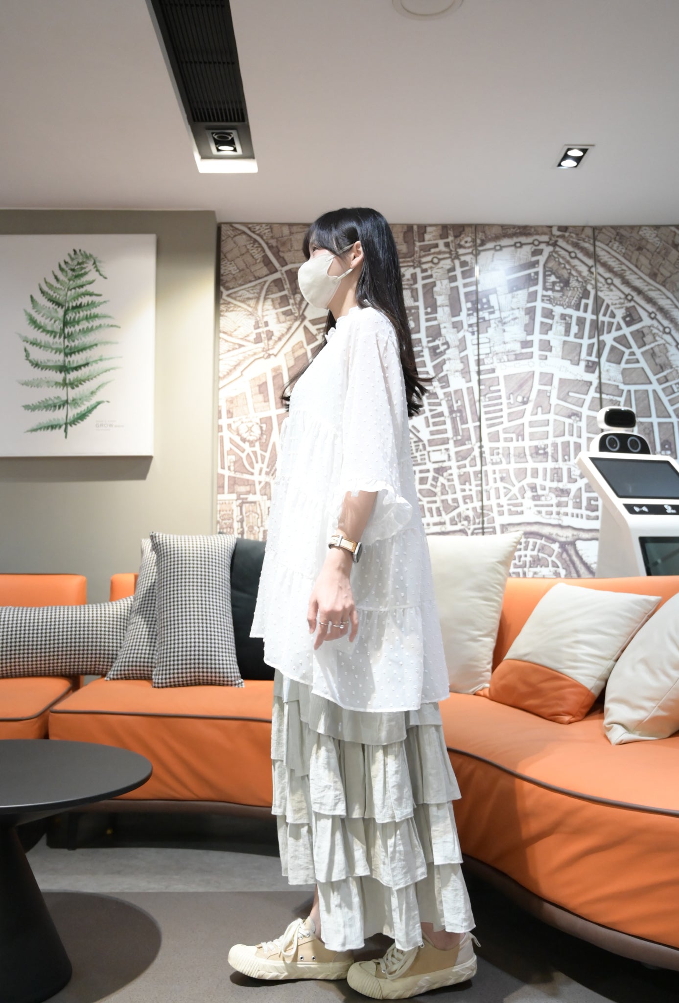 點點透視中袖外套 2色入 S10516