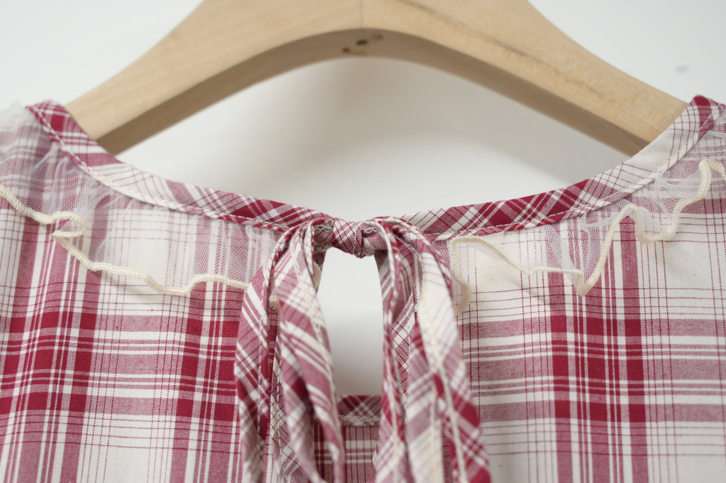夏季・日系紗面格仔長裙 3色入1S10635